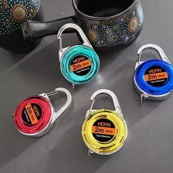 1 шт. Мини-рулетка для ключей 2 м, стальная рулетка, тонкая маленькая стальная линейка, многоцелевая стальная рулетка, подарочная линейка 2m