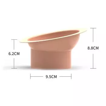 1 шт., миска для кошек разных цветов, высокая миска для собак, 45°, защита шеи, миска для еды и воды, не допускающая опрокидывания, чашка для кормления домашних животных 9.5 x 9.5 x 8.8cm розовый