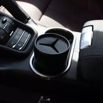 1 шт. Многофункциональный автомобиль с крышкой мини мусорный бак настольный ящик для хранения пепельница автомобильный держатель для стаканов мусорный бак чёрный