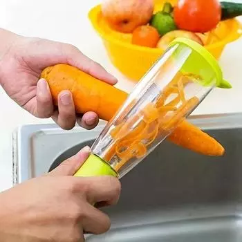 1 шт. многофункциональный ящик для хранения нож для чистки фруктов и овощей с контейнером лезвие из нержавеющей стали кухонные принадлежности