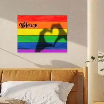 1 шт. модная наклейка на стену «месяц гордости» Love Is Love домашний декор Радуга живопись плакат наклейка