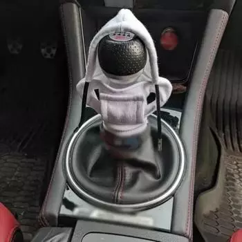 1 шт. модные толстовки с капюшоном для автомобиля, крышка ручки переключения передач, ручная ручка переключения передач, декор, чехлы с капюшоном, автоматические аксессуары для салона автомобиля белый