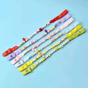 1 шт. мультяшный детский держатель для пустышки с цепочкой и регулируемой пряжкой для пустышки розовый