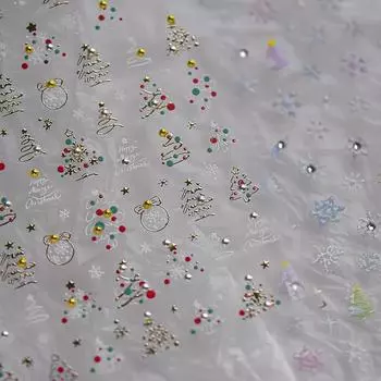 1 шт. наклейки для дизайна ногтей 3D DIY рождественские мультяшные снежинки Санта-Клаус украшения для ногтей принадлежности наклейки to4434