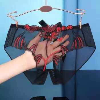 1 шт., нижнее белье, трусы, нижнее белье, стринги с открытой промежностью, кружевные трусики, экзотические сетчатые женские дамы M