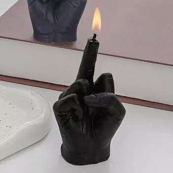 1 шт., новая модель в форме среднего пальца, ароматизированные свечи, забавные, необычные, маленькие подарки, украшения для домашнего декора, подарки на день рождения, свеча