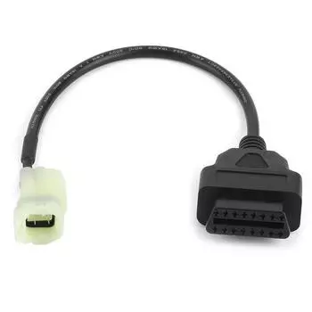 1 шт. OBD2 - 4-контактный диагностический кабель-адаптер для обнаружения неисправностей мотоцикла, подходит для мотоциклов Honda или аналогичных