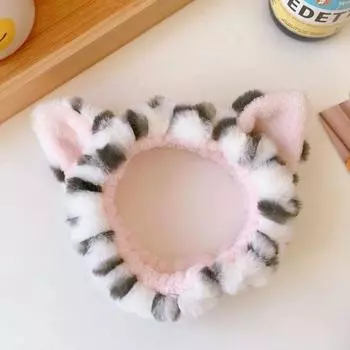 1 шт. очаровательная повязка на голову с изображением тигра, мультяшная распродажа, милый головной убор с изображением животного, мытье под макияж, плюшевая повязка на голову с изображением тигра