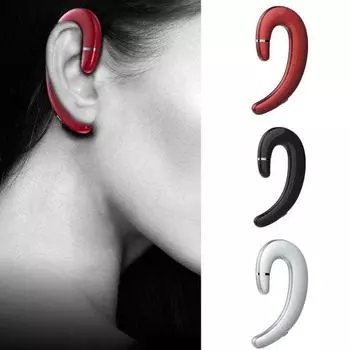 1 шт. P2 Bone Conduction Earhook стерео музыкальные Bluetooth-совместимые наушники с микрофоном серебряный