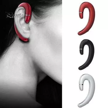 1 шт. P2 Bone Conduction Earhook стерео музыкальные Bluetooth-совместимые наушники с микрофоном серебряный