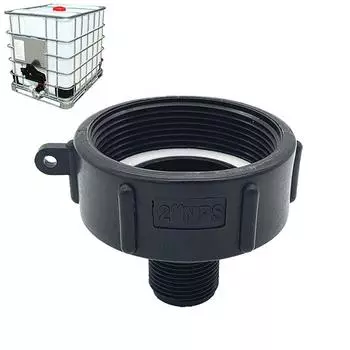 1 шт., переходник для бака IBC для воды, прочный, S60, мелкая резьба, на 2 NPS 3/4 , адаптер для садового шланга чёрный