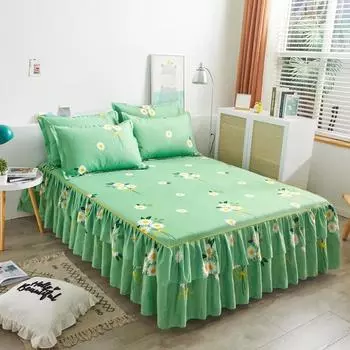 1 шт., покрывало в пасторальном стиле, colchas de cama, супружеское двойное кружевное покрывало для кровати, королевские простыни, юбки (наволочку нужно заказать) Single 120x200cm 1pc