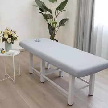 1 шт. полный чехол с отверстием для массажного стола SPA из химического волокна, эластичная резинка 190x80 см, простыня на резинке