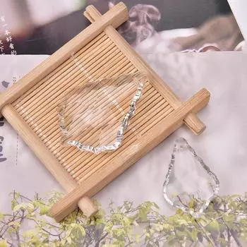 1 шт. прозрачная люстра из стекла, пластмассы, призмы, детали, подвески, капли 63mm