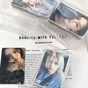 1 шт., прозрачные альбомы Idol Kpop, фотокарточки для хранения фотографий, небольшой органайзер для коллекции карт, коробка, чехол, контейнер
