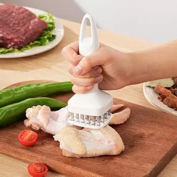 1 шт., размягчитель мяса, машина для приготовления пищи из нержавеющей стали с 24 лезвиями, кухонные гаджеты, кухонные аксессуары белый