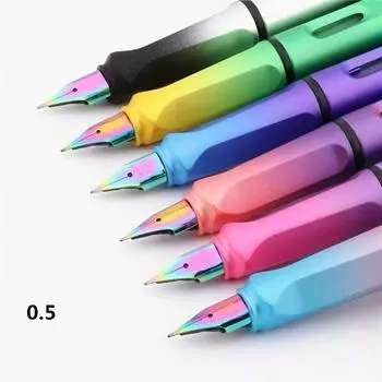 1 шт., ручка с градиентной позой, ручка для практики письма, прямая ручка с жидкими чернилами для позы