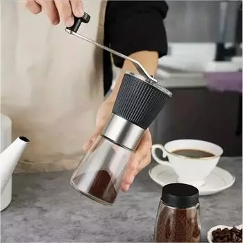 1 шт. ручная кофемолка стеклянная портативная наружная кофемашина керамическая мельница для зерна перца кофейная посуда для кухни