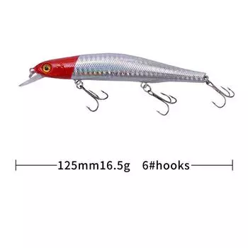 1 шт., рыболовная приманка Minnow 12,5 см/17,7 г, искусственная приманка Topwater, 3D глаза, пластиковые воблеры, снасти Pesca, магнитная система для дальнего заброса