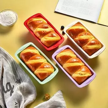 1 шт. силиконовая форма для выпечки хлеба, антипригарная силиконовая форма для домашнего хлеба, тостов, кухонные принадлежности, кондитерские инструменты красный