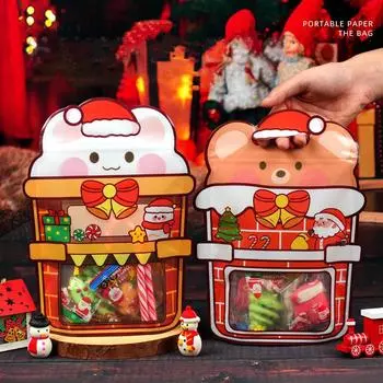 1 шт. Симпатичные специальные формовые рождественские подарочные пакеты, пакеты для закусок на дни рождения, вечеринки и упаковка для конфет/печенья/шоколада