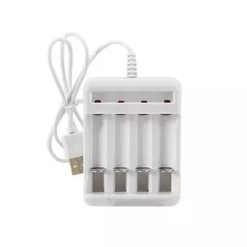 1 шт. Станция для аккумуляторов AAA и AA Высокоскоростной USB 3/4 слота Быстрое зарядное устройство для аккумуляторов Защита от короткого замыкания