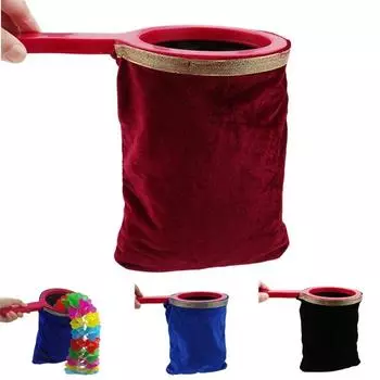 1 шт. Сумка для смены одежды из бархатной ткани Twisty Velvet Pull Flower, которая заставляет вещи появляться и исчезать крупным планом, фокусы, игрушки для детей