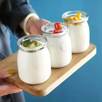 1 шт., термостойкая банка для йогурта с крышкой и пластиковой крышкой — идеально подходит для кухонных гаджетов и предметов домашней кухни