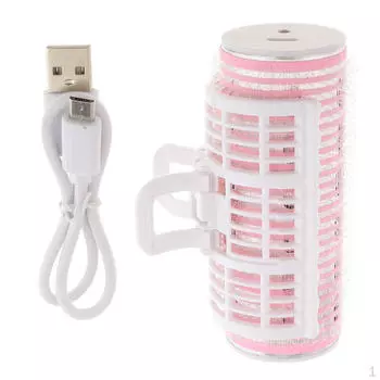 1 шт. USB аккумуляторная бигуди для укладки волос розовый