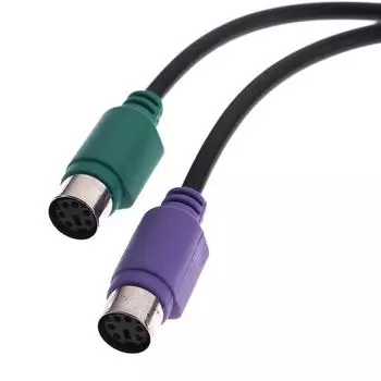 1 шт. USB-переходник для двойного гнездового кабеля PS2 для клавиатуры и мыши