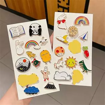 1 шт., ювелирные изделия, подарки, милая эмалированная булавка, лацкан, японский стиль, значки с изображением кролика, брошь