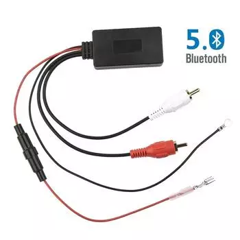 1 шт. V5.0 Bluetooth-совместимый для автомобиля внедорожника радио стерео аудио-кабель адаптер 2RCA разъем музыка AUX подходит для зажигания 12 Вольт питание CHINA