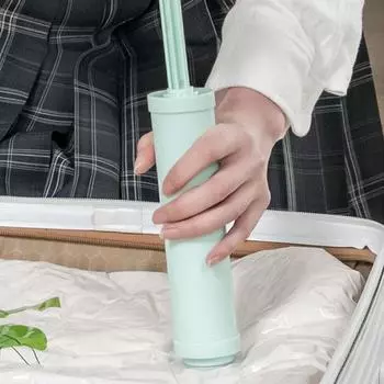 1 шт., вакуумные компрессионные пакеты, ручной насос, портативные ручные компрессионные пакеты, инструменты для хранения, бытовой органайзер, воздушный насос зелёный
