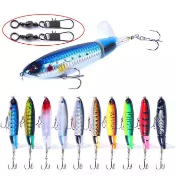 1 шт. Whopper Plopper 11 см 17 г Поппер рыболовная приманка карандаш искусственная жесткая приманка воблер вращающийся хвост рыболовные снасти