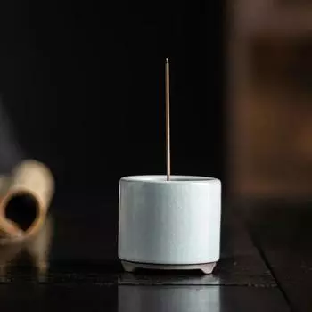 1 шт. винтажная керамическая курильница для благовоний Zen, держатель для благовоний ручной работы, подставка для курильницы, настольное украшение для дома белый