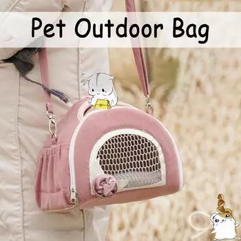 1 soft and breathable high-end cloth pet backpack with random flower decoration for portable pet outdoor carry мятный зеленый