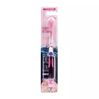 1 toothbrush containing Himalayan pink salt, soft ultra-fine bristles (color random)