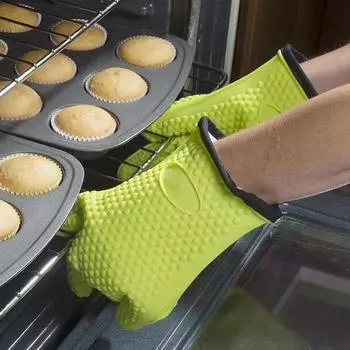 1 упаковка силиконовых перчаток кухонные перчатки для гриля перчатки для духовки термостойкие противоскользящие перчатки для приготовления пищи на гриле перчатки для выпечки A3