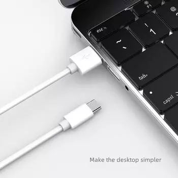 1м 2А USB Type-C кабель для быстрой зарядки для Huawei, Xiaomi, Android мобильных телефонов 1m TYPE-C boxed белый