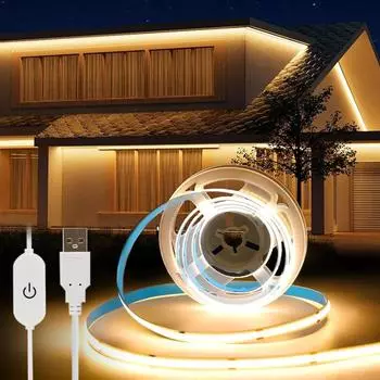 1M 2M 3M 5V USB светодиодная лента COB 320 светодиодов/м сенсорный датчик фоновая подсветка телевизора декор комнаты кухня спальня ночник 1m