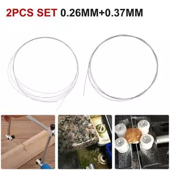 1M Length Saw Blades 2pcs Set Diamond Single-line 0.26mm/0.37mm