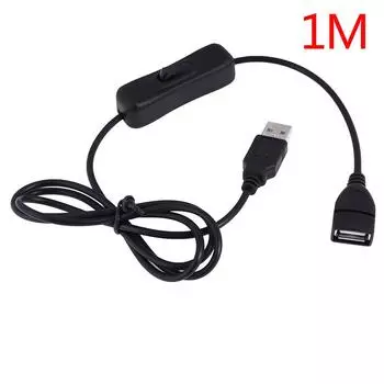 1M USB-кабель даты между мужчиной и женщиной, кабель включения и выключения, светодиодная линия электропередачи