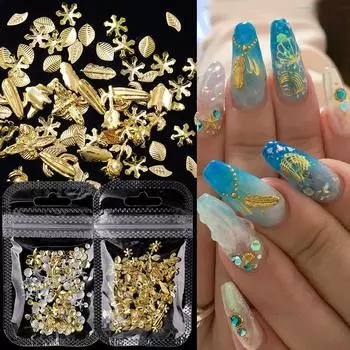 1Pack Alloy Shell Ocean Style 3D Nail Decoration Nail Jewelry Rivet Decoration Nail Charm Manicure Art one size