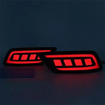 1Pair Car Rear Bumper Light IP67 For Subaru Forester 2019-23 DRL Turn Signal Red