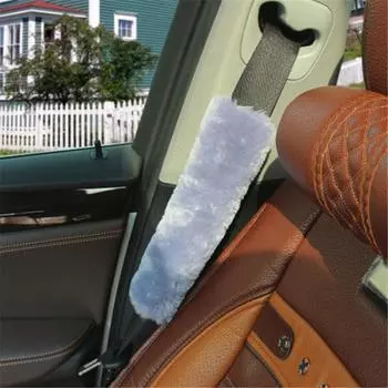 1Pair Car Seat Belt Cover Car Seat Cover Sets for Women Baby Safety 9 Colors Pink Car Accessories Interior Soft Seatbelt Cover белый