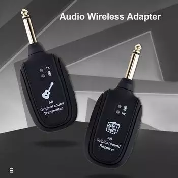 1Pair Guitar Wireless System Передатчик Приемник Встроенный Перезаряжаемый Беспроводной Гитарный Передатчик