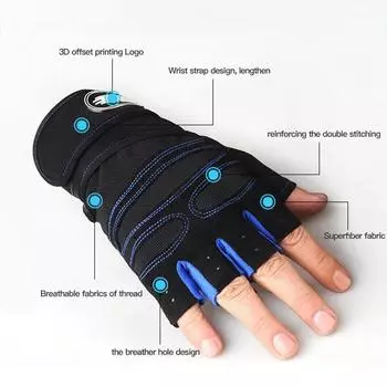 1pair Motorcycle Gloves Men s Cycling Bicycle Accessories Weightlifting Soccer Goalkeeper Gloves Wristband Exercise Bmx Training M красный