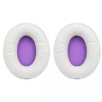1Pair Portable Earmuffs Headset Ear Pads Ear Cushion Headphones Accessories Earbuds Cover white protein skin
