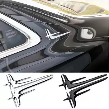 1 пара 3D ABS черный серебристый автомобиль боковое крыло эмблема значок наклейки наклейки для C200L E260L E300L E350L аксессуары Silver