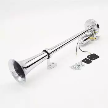 1pc 12/24v 135DB Train Air Horn Trumpet Chrome Plated for Truck/Car Loud Sound